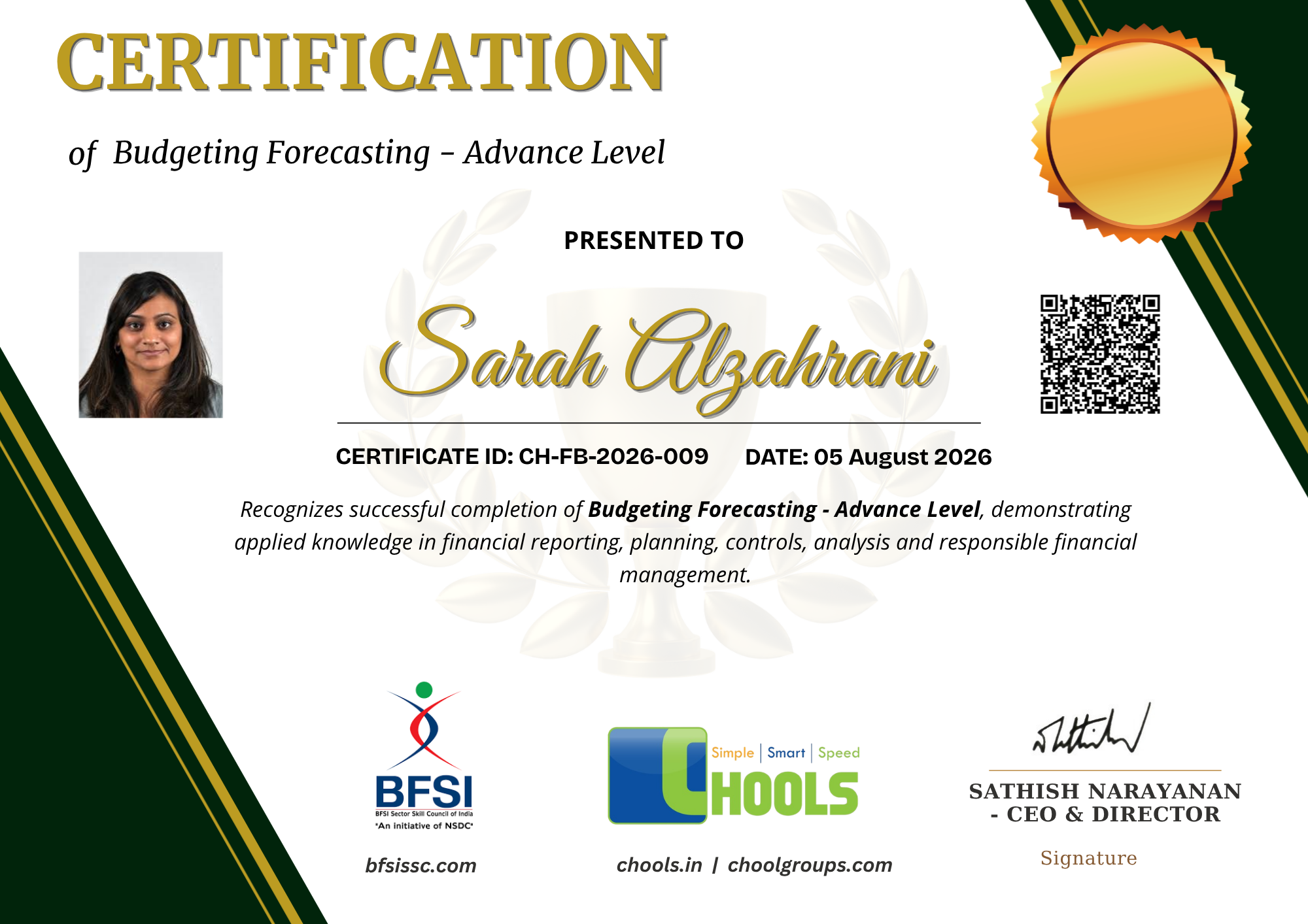Budgeting Forecasting - Advance Level Certificate